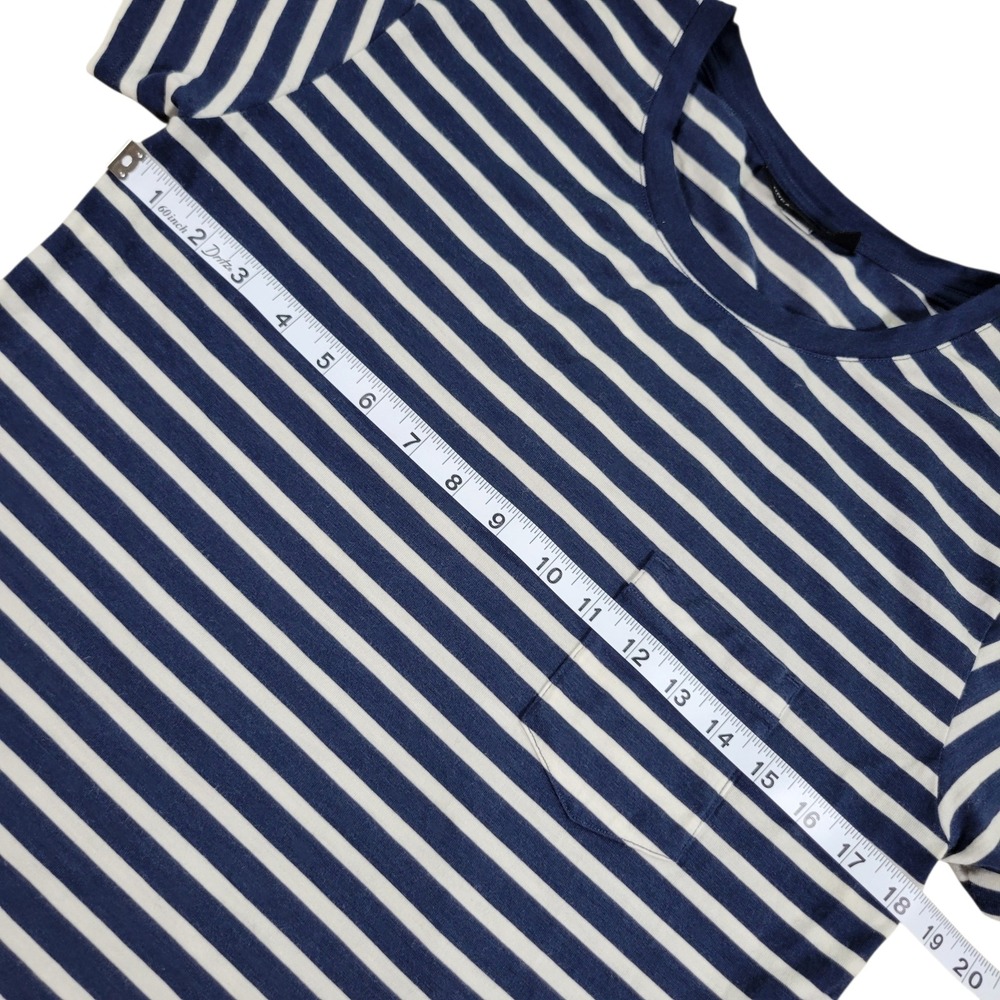 Icebreaker Merino Wool T-Shirt Womens M Blue White Striped Pocket Nautical Tee - Picture 9 of 10